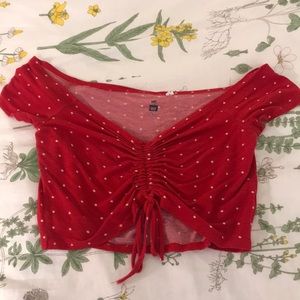Pacsun polka dot crop top